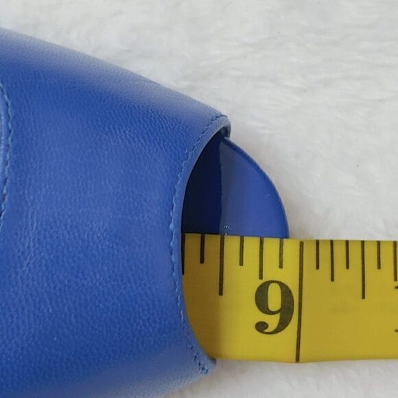 MARC FISHER Blue leather peep toe pumps - Picture 8 of 9